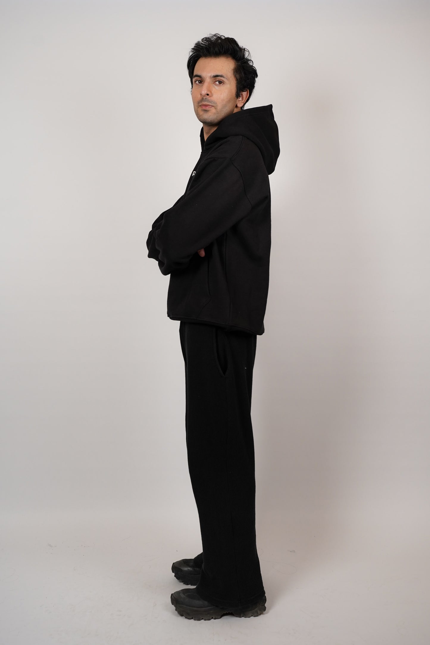 Wide Leg Black Trousers