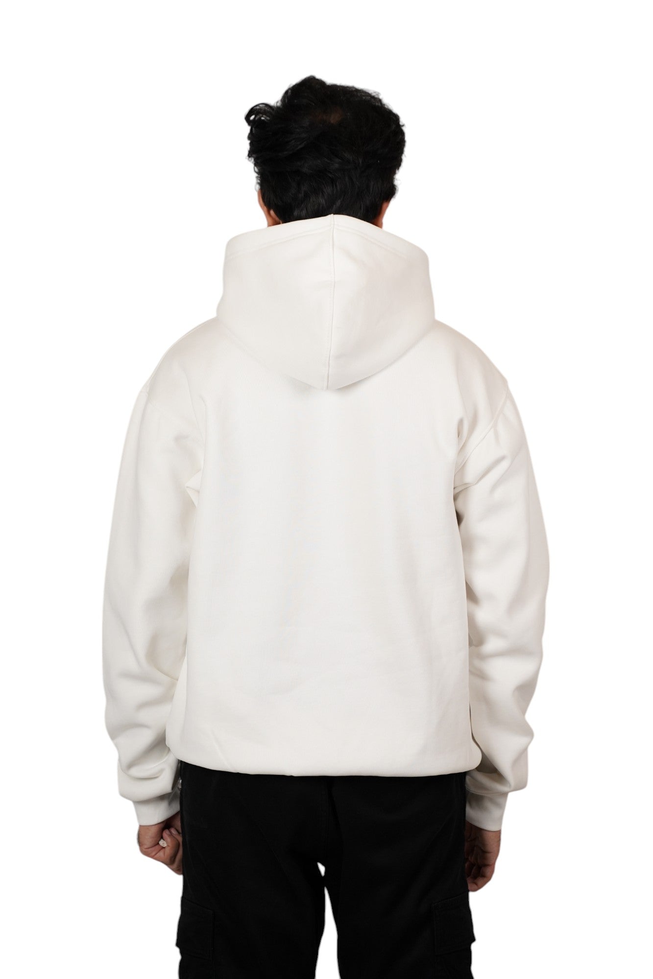 White Oversized Logo Hoodie
