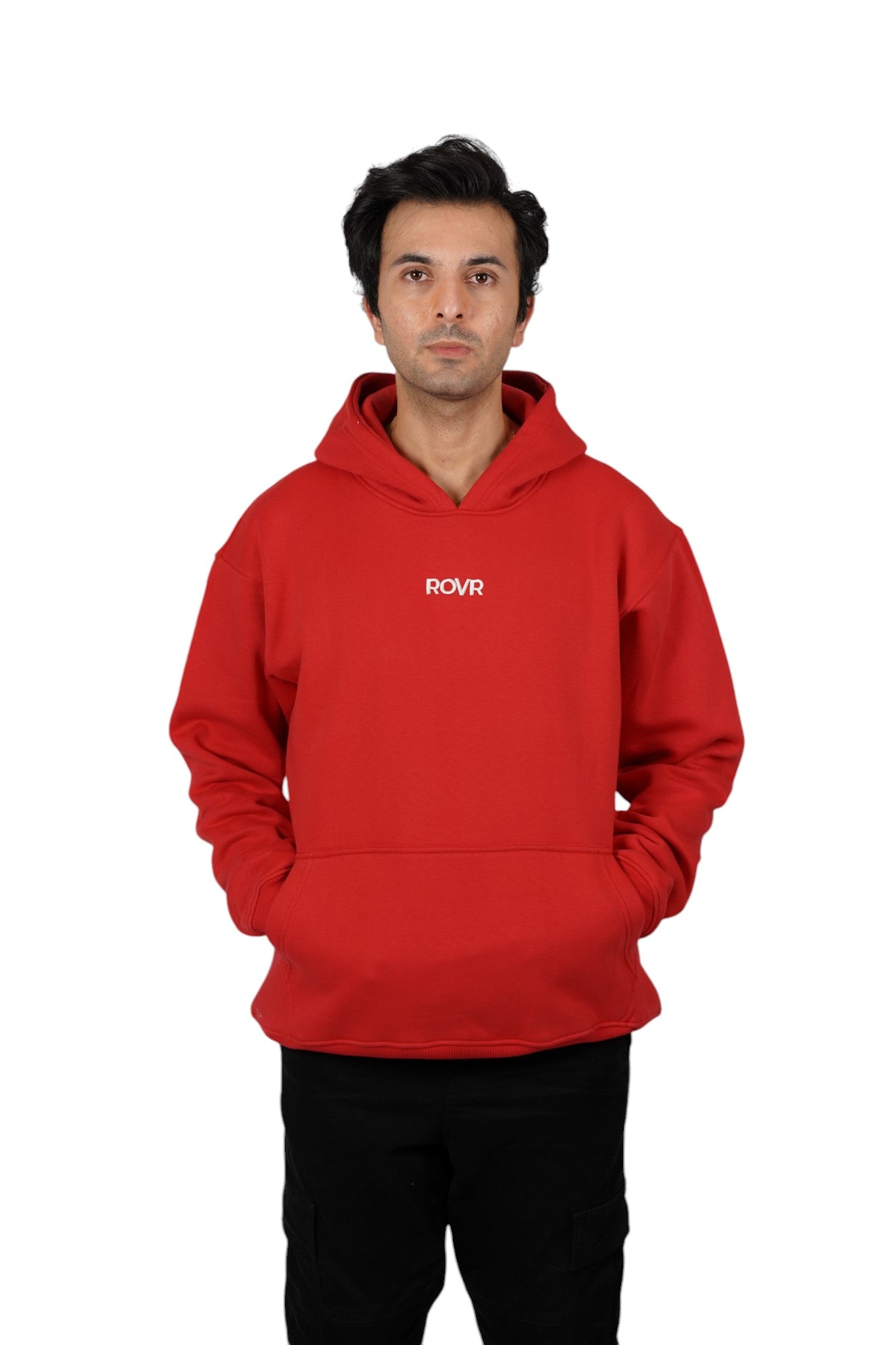 Red Oversized Logo Hoodie
