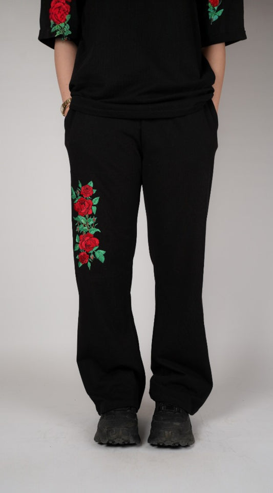 High Waisted Embroidered Trousers