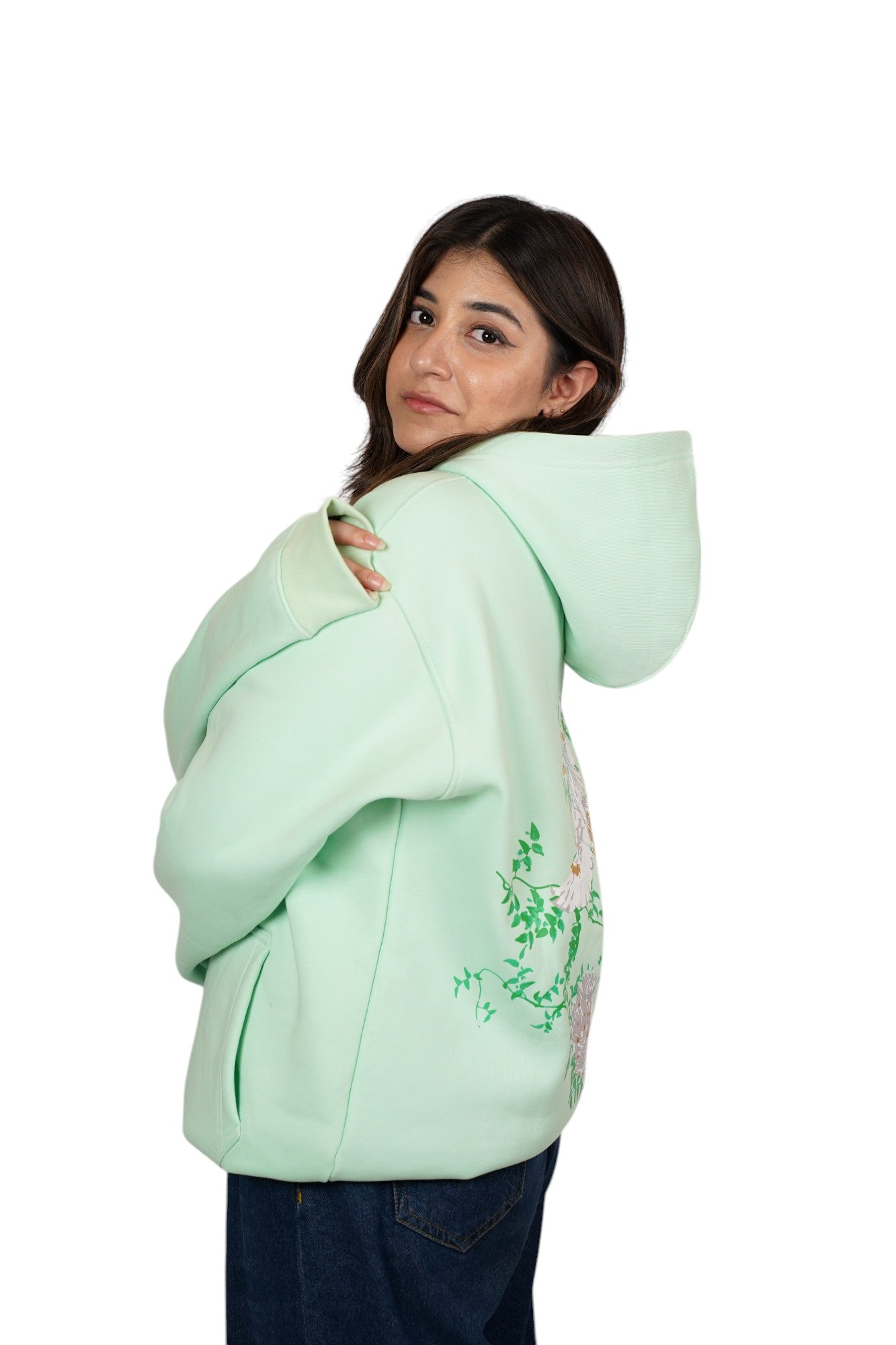 Seafoam Green Drop Shoulder Hoodie