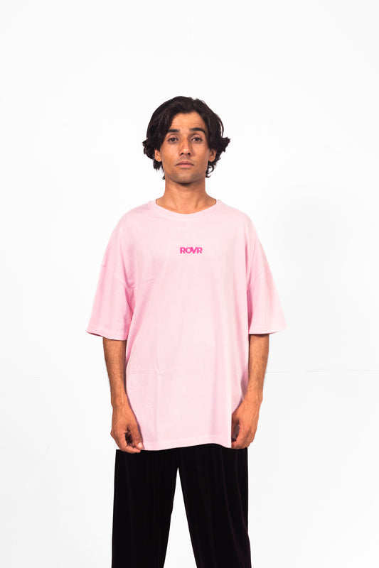 BabyPink Drop Shoulder Logo t-shirt