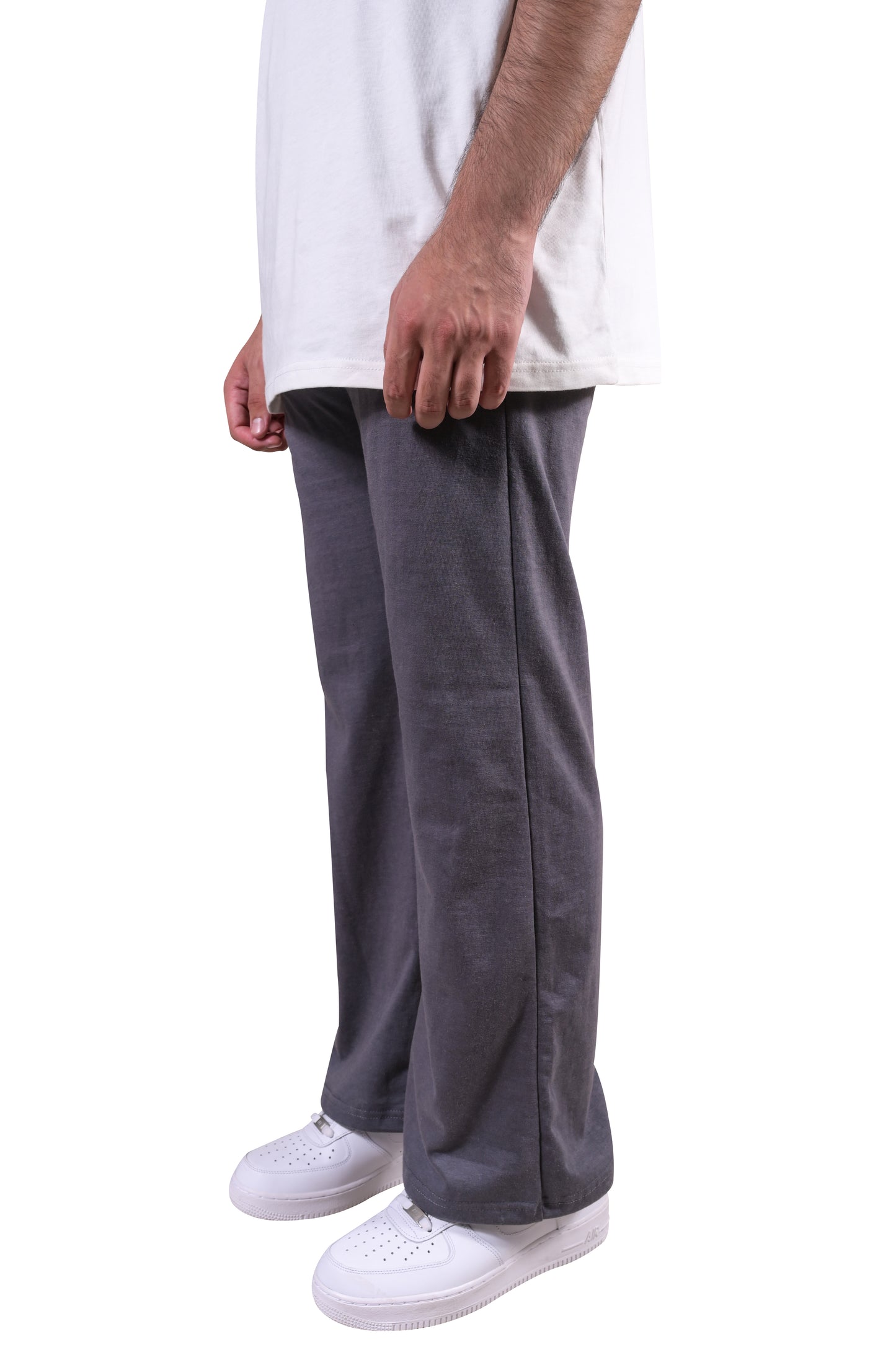 Wide Leg Grey Trouser