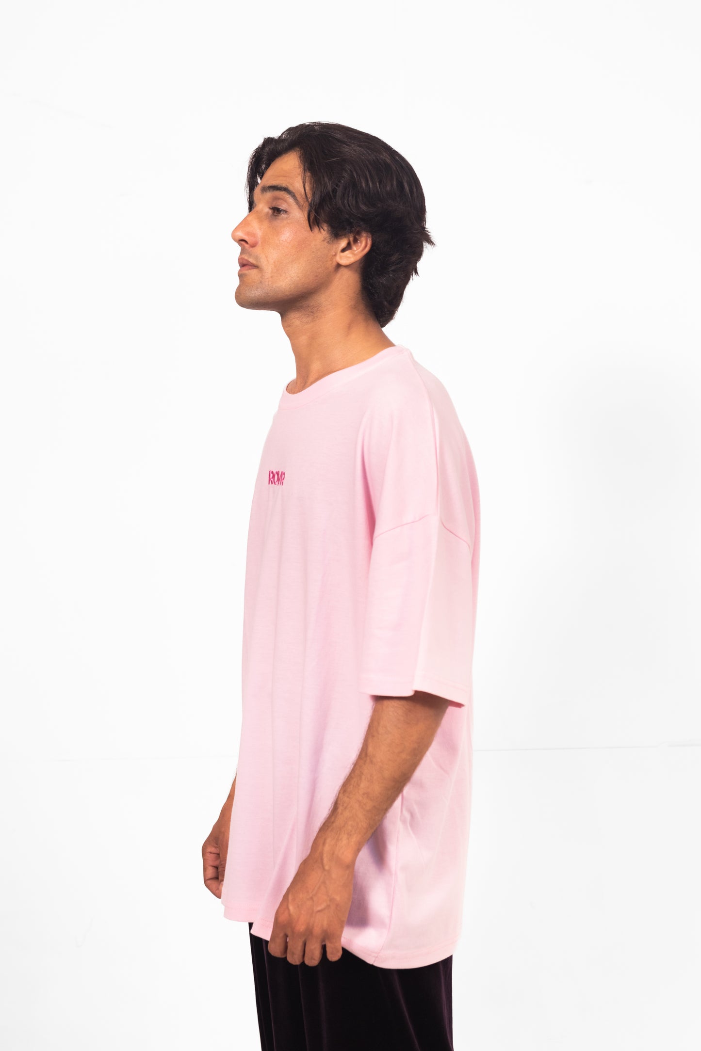 BabyPink Drop Shoulder Logo t-shirt