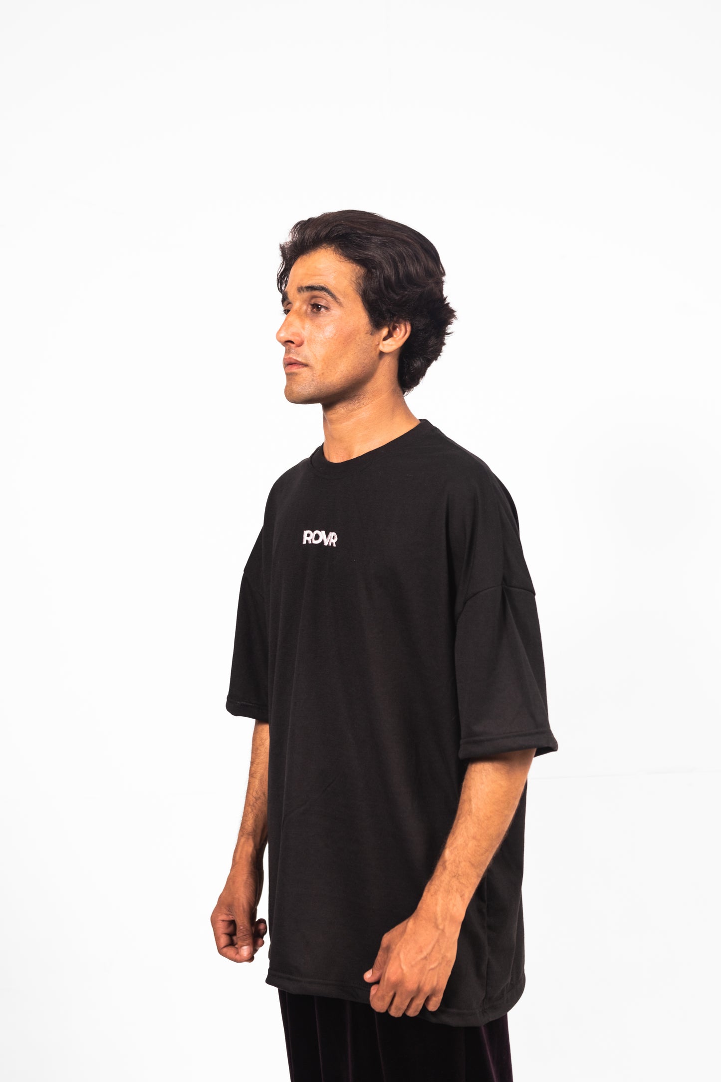 Black Drop Shoulder Logo t-shirt